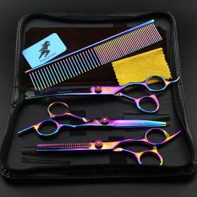 Colorful Electroplating Pet Beauty Scissors Knife Set