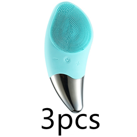 Charging Silicone Cleansing Instrument (Option: Green3pcs)