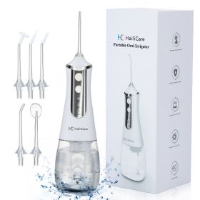 Water Flossing Dental Cleaning Machine Portable Electric Household Oral Cleaning (Color: White)