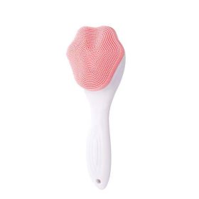 Handheld Silicone Face Scrubber Exfoliator, Face Brushes For Cleansing And Exfoliating, Manual Facial Cleansing Brush, Gentle Soft Face Wash Brush For (Color: Pink)