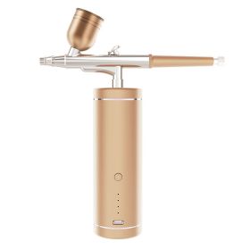 Oxygen Injection Skin Spray High Pressure Nano Mist Sprayer Facial Cleansing Moisturizing Beauty (Option: Champagne Gold)