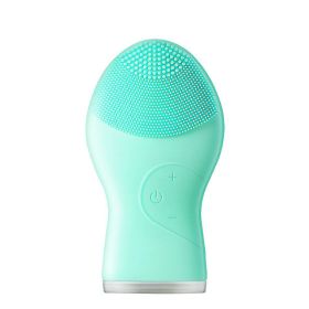 Waterproof silicone facial cleanser factory straight (Option: Green Chinese)