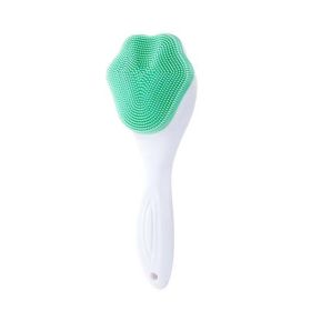 Handheld Silicone Face Scrubber Exfoliator, Face Brushes For Cleansing And Exfoliating, Manual Facial Cleansing Brush, Gentle Soft Face Wash Brush For (Color: Green)