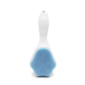 Handheld Silicone Face Scrubber Exfoliator, Face Brushes For Cleansing And Exfoliating, Manual Facial Cleansing Brush, Gentle Soft Face Wash Brush For (Color: Blue)