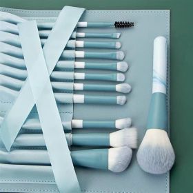 12-piece Clear Sky Makeup Brush Set (Option: 12 Clear Sky Blue Bags)